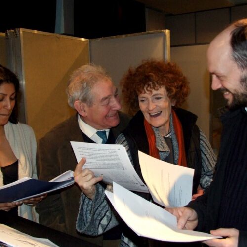 Priyanga Burford, Trevor Peacock, Paola Dionisotti & Will Keen recording 3